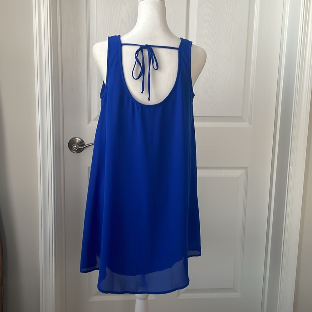 Sequin Hearts Blue Sleeveless Flowy Dress - Picture 3 of 7